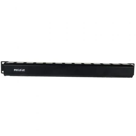 Phasak Panel guía cables con tapa para rack 19 pulg 1U PA 5095 negro
